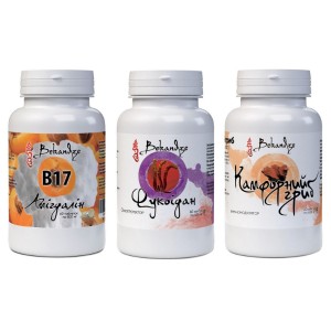 Смесь экстрактов Bekandze Амигдалин + Фукоидан + Камфорный гриб 60+60+60 Caps