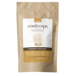 Грибной комплекс Fungipapa Кордицепс военный (Cordyceps militaris) -  грибной порошок 120 г /60 порций/
