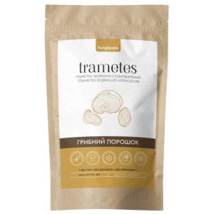 Грибной комплекс Fungipapa Траметес разноцветный (Trametes (Coriolus) versicolor) - грибной порошок 60 г /30 порций/