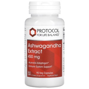 Ашваганда Protocol for Life Balance Ashwagandha Extract 450 mg 90 Veg Caps