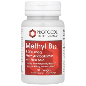 Витамин Б12 Protocol for Life Balance Methyl B12 5000 mcg 60 Lozenges