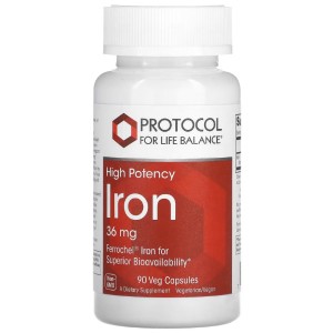 Микроэлемент Железо Protocol for Life Balance Iron 36 mg 90 Veg Caps