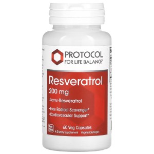 Ресвератрол Protocol for Life Balance Resveratrol 200 mg 60 Veg Caps