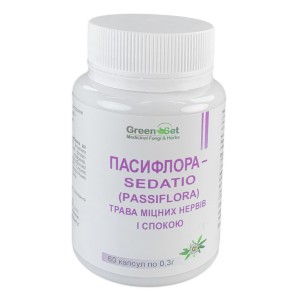 Комплекс для профилактики нервной системы GreenSet Пассифлора - Sedatio (Passiflora) - Трава Крепких Нервов и Спокойствия 60 капсул