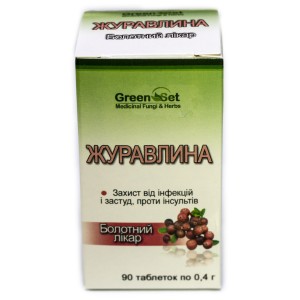 Урологический препарат GreenSet Клюква - Болотный лекарь 90 таблеток
