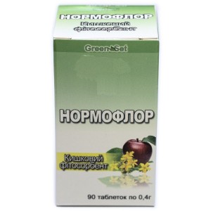 Улучшение работы кишечника GreenSet Нормофлор - Кишечный фитосорбент 90 таблеток