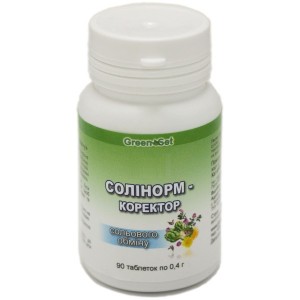 Смесь экстрактов GreenSet Солинорм - Корректор солевого обмена 90 таблеток
