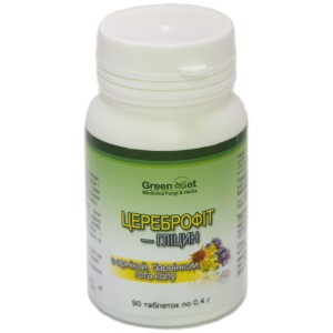 Комплекс для профилактики работы головного мозга GreenSet Цереброфит - Глицин 90 таблеток