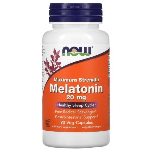 Мелатонин для сна NOW Foods Melatonin 20 mg 90 Veg Caps