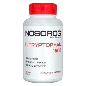 Триптофан для спорта Nosorog Nutrition L-Tryptophan 1600 120 Caps