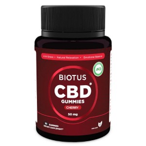 Комплекс для профилактики нервной системы Biotus CBD Gummies 50 mg 30 Gummies Cherry