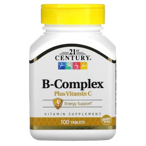 В комплекс 21st Century B Complex Plus Vitamin C 100 Tabs