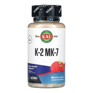 Комплекс Витамин D3+K2 KAL K-2 MK-7 ActivMelt 100 mcg 60 Micro Tablets Raspberry