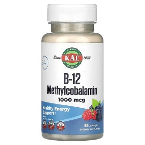 Витамин Б12 KAL Vitamin B-12 Methylcobalamin 1000 mcg 60 Lozenges Berry