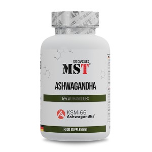 Ашфаганда для спорта MST Nutrition Ashwagandha KSM-66 120 Caps