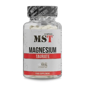 Витаминно-минеральный комплекс для спорта MST Nutrition Magnesium Taurate + Vitamin B6 60 Caps