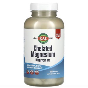 Микроэлемент Магний KAL Chelated Magnesium Bisglycinate 180 Tabs