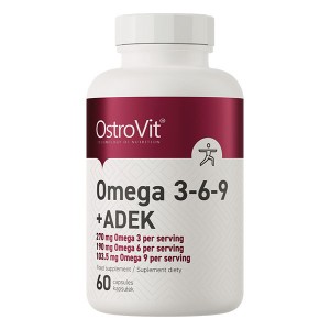 Омега для спорта OstroVit Omega 3-6-9 + ADEK 60 Caps