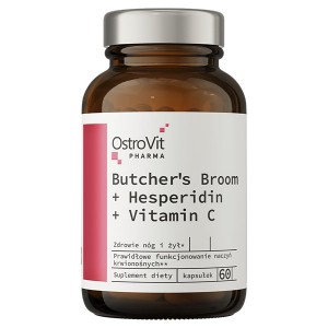 Натуральная добавка для спорта OstroVit Pharma Butcher's Broom + Hesperidin + Vitamin C 60 Caps