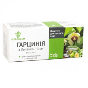 Экстракт для похудения Elit-Pharm Гарциния с Зеленым Чаем 80 таб