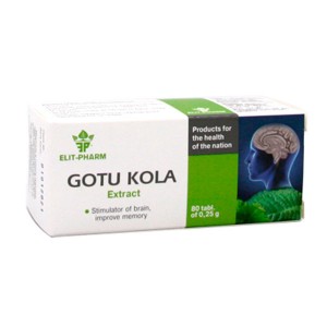 Комплекс для профилактики давления и кровообращения Elit-Pharm Gotu Cola Extract 80 Tabs