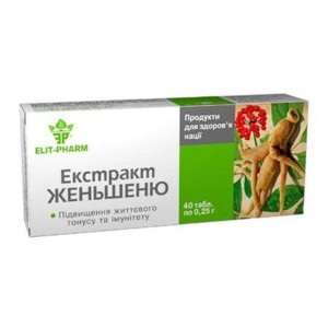 Женьшень Elit-Pharm Экстракт Женьшеня 40 таб