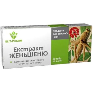 Женьшень Elit-Pharm Экстракт Женьшеня 80 таб