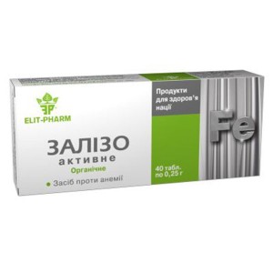 Микроэлемент Железо Elit-Pharm Железо Активне 40 таб