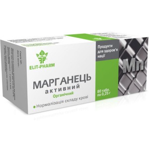 Микроэлемент Марганец Elit-Pharm Марганец Активный 80 таб