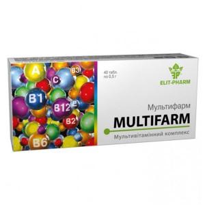 Мультивитамины Elit-Pharm Multifarm 40 Caps