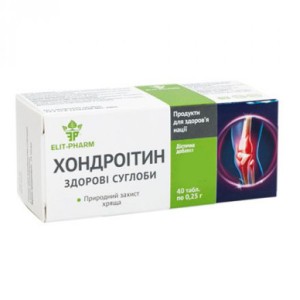 Препарат для суставов и связок Elit-Pharm Хондроитин Здоровые Суставы 40 таб