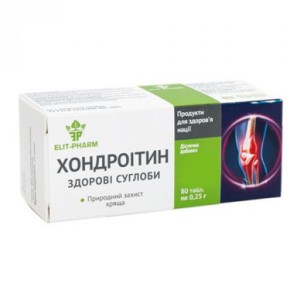 Препарат для суставов и связок Elit-Pharm Хондроитин Здоровые Суставы 80 таб