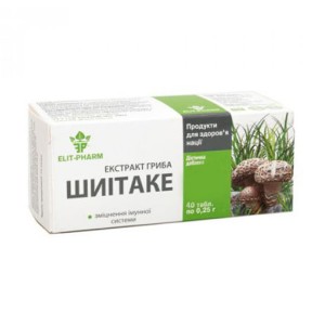 Грибной комплекс Elit-Pharm Экстракт гриба Шиитаке 40 таб