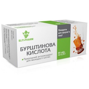 Антиоксидант Elit-Pharm Янтарная Кислота 80 таб