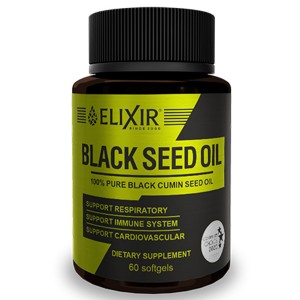 Натуральная добавка для иммунитета Elixir Black Seed Oil 500 mg 60 Softgels