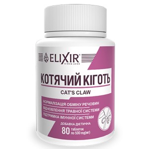Кошачий коготь Elixir Cats Claw 80 Tabs