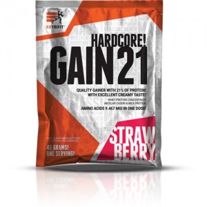 Гейнер Extrifit Hardcore Gain 21 45 g /1 servings/ Strawberry