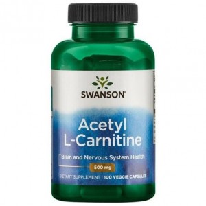 Комплекс Ацетил/Карнитин Swanson Acetyl-L-Carnitine 500 mg 100 Veg Caps SWA-11649