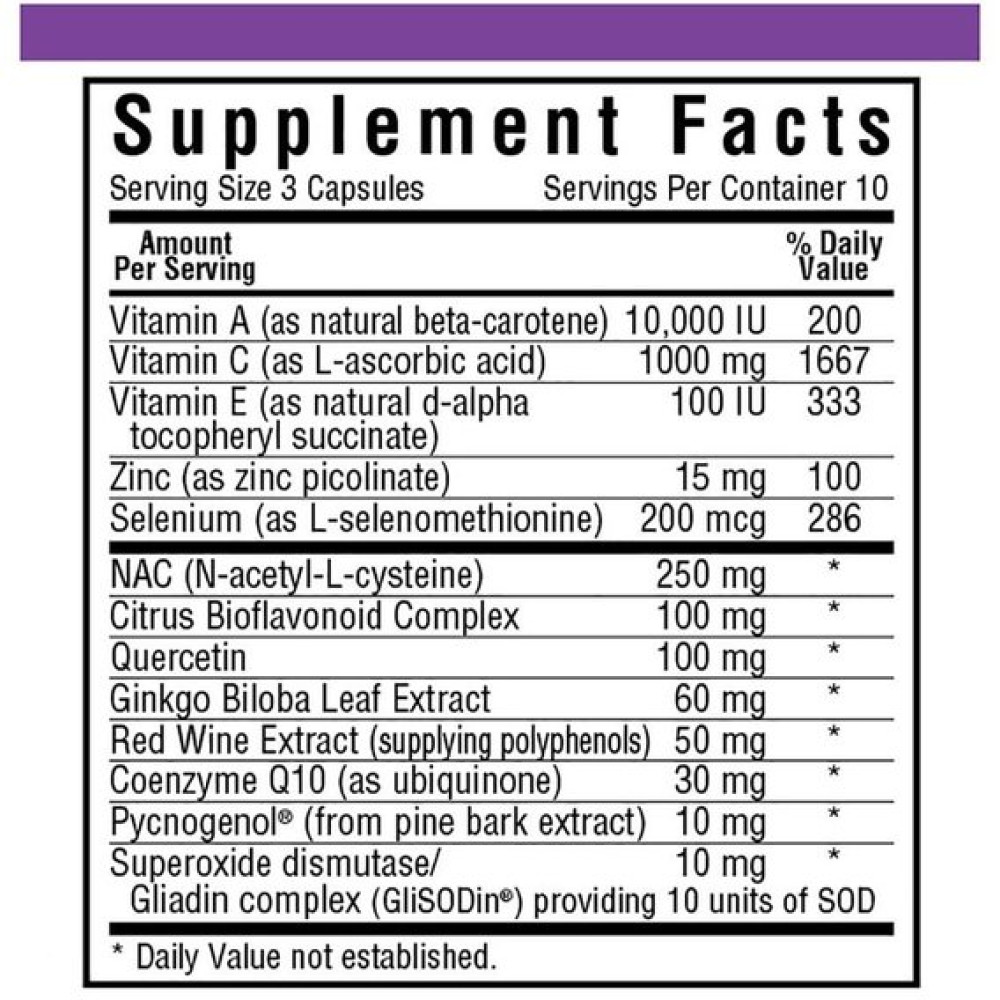 Антиоксидант Bluebonnet Nutrition Super Antioxidant Formula 30 Veg Caps BLB0324
