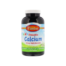 Мікроелемент Кальцій Carlson Labs Kid's Chewable Calcium 250 mg 120 Tabs Natural Vanilla Flavor