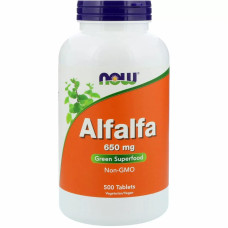 Люцерна NOW Foods Alfalfa 650 mg 500 Tabs
