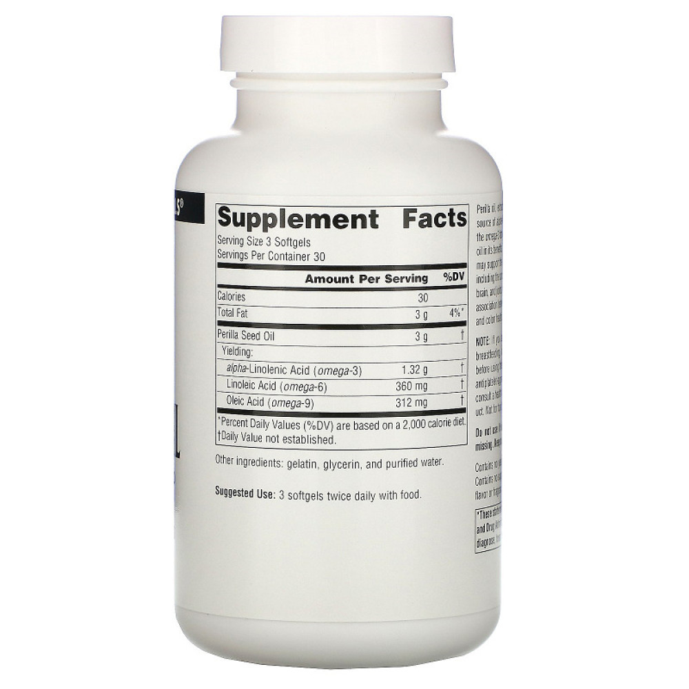 Альфа-ліпоєва кислота Source Naturals Perilla Oil 1000 mg 90 Caps
