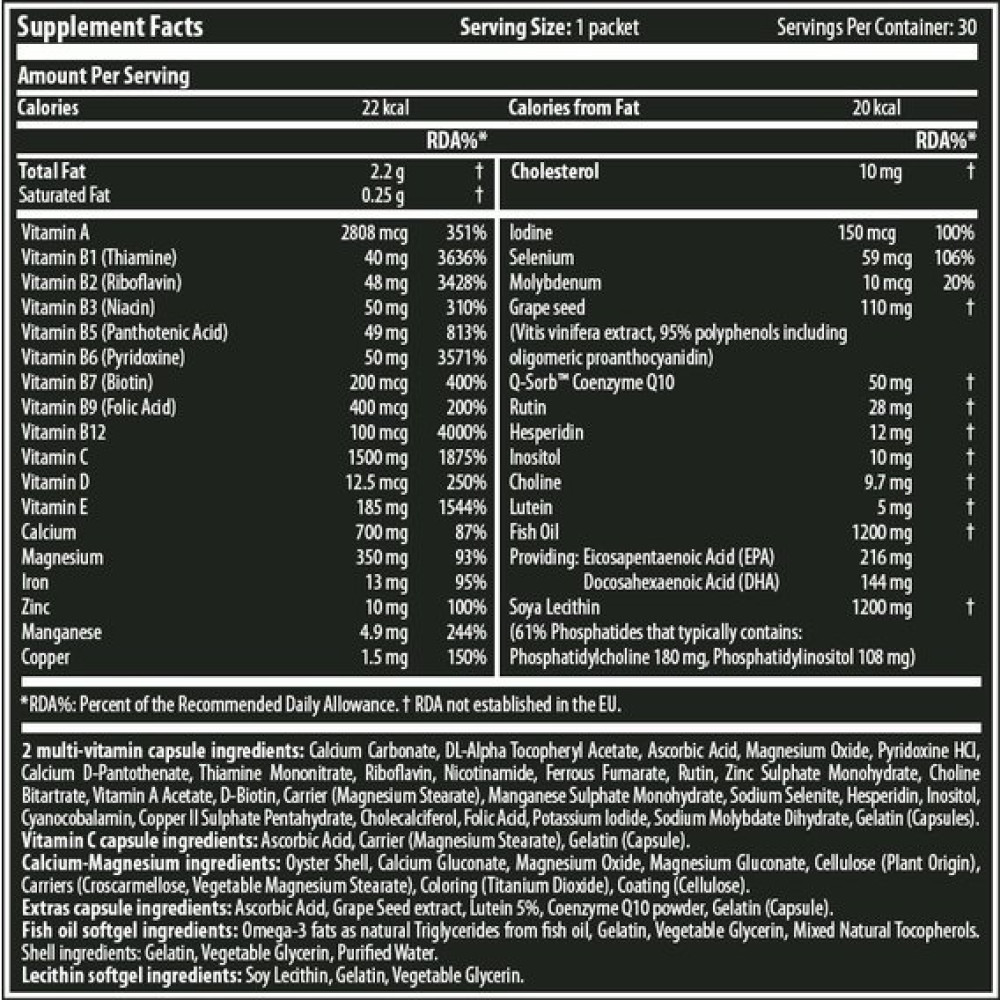 Вітамінно-мінеральний комплекс для спорту Scitec Nutrition Multi Pro Plus 228 g /30 servings/