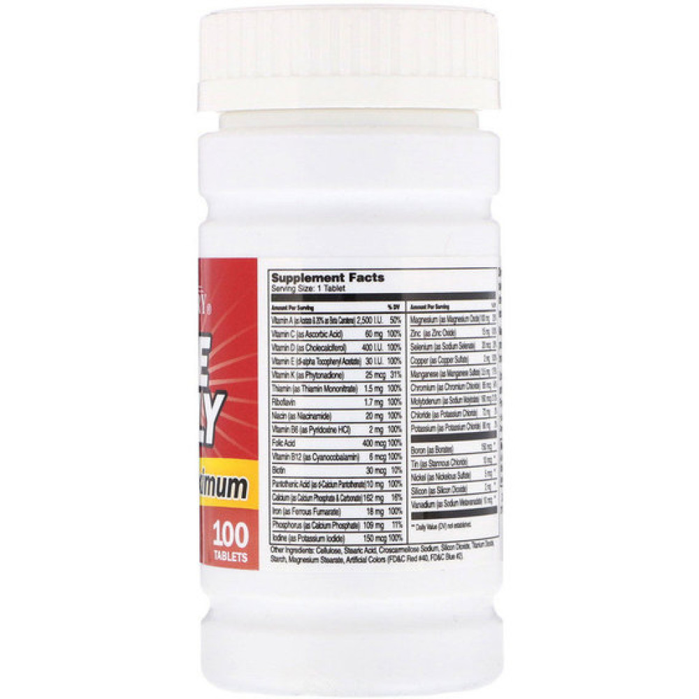 Вітамінно-мінеральний комплекс 21st Century One Daily Maximum, Multivitamin Multimineral 100 Tabs