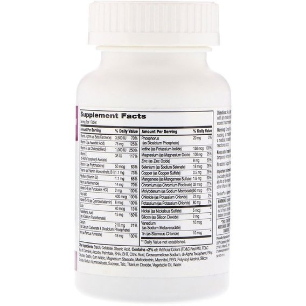 Вітамінно-мінеральний комплекс 21st Century Sentry, Multivitamin & Multimineral Supplement, Women 120 Tabs