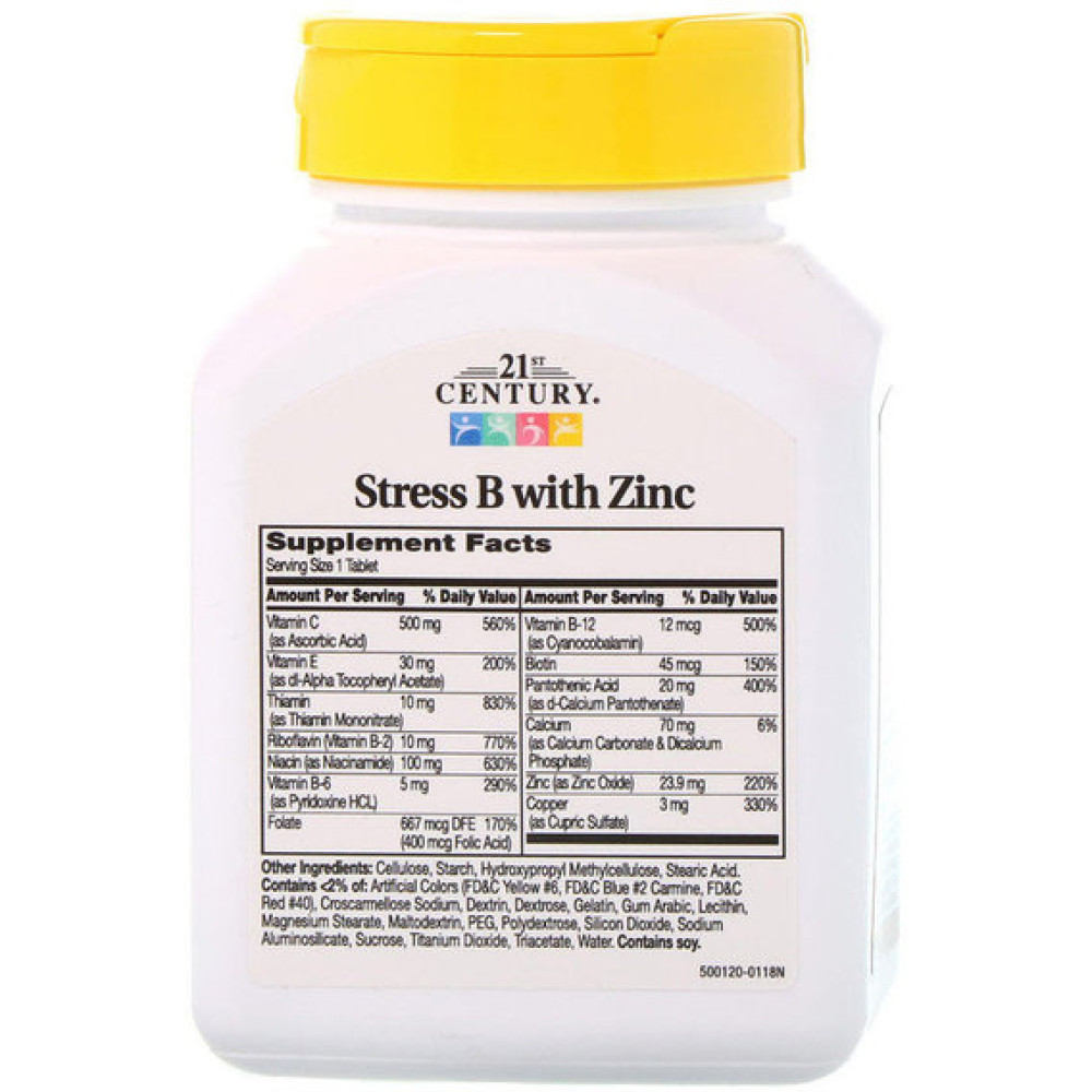 Вітамінно-мінеральний комплекс 21st Century Stress B with Zinc 66 Tabs