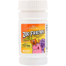 Мультивітаміни 21st Century Zoo Friends with Extra C 60 Chewable Tabs