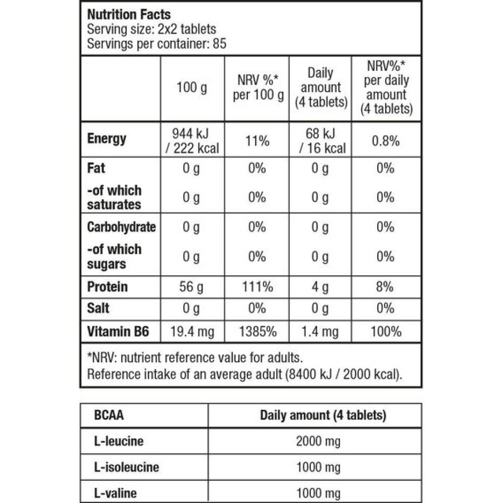 Амінокислота BCAA для спорту BioTechUSA BCAA + B6 340 Tabs