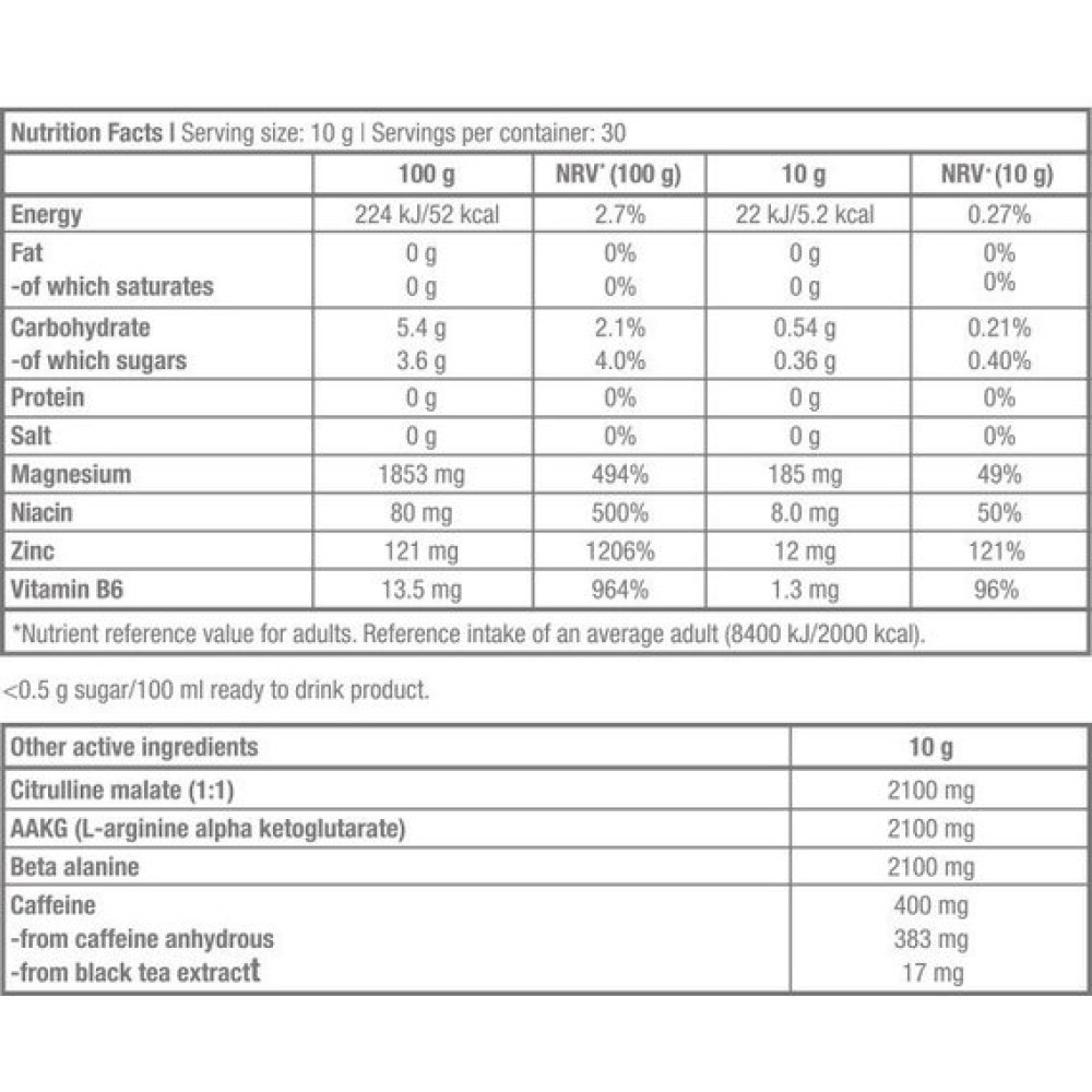 Комплекс до тренування BioTechUSA Black Blood CAF+ 300 g /30 servings/ Blue Grape