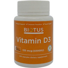 Вітамін D Biotus Vitamin D3, 5000 ME 100 Caps BIO-530104